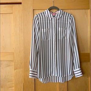 White House Black Market pinstripe blouse